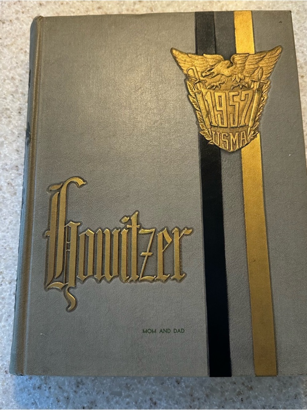 1957 'Howitzer' Yearbook with Gold & Black Detailing